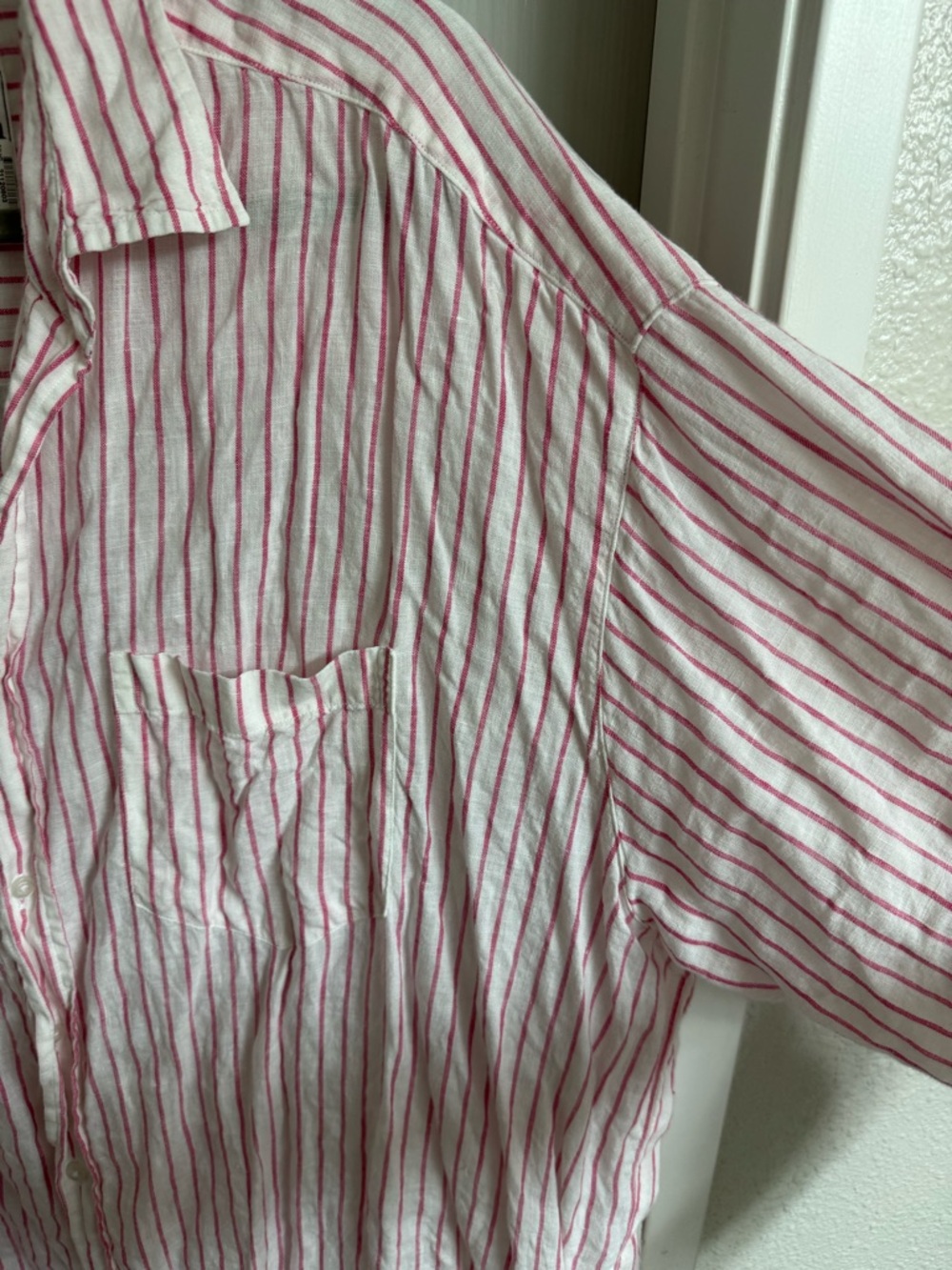 Frank + Eileen Linen Mackenzie Pink + White - Picture 4 of 9